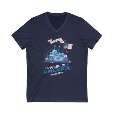 V-NECK - Navy Rivers of America